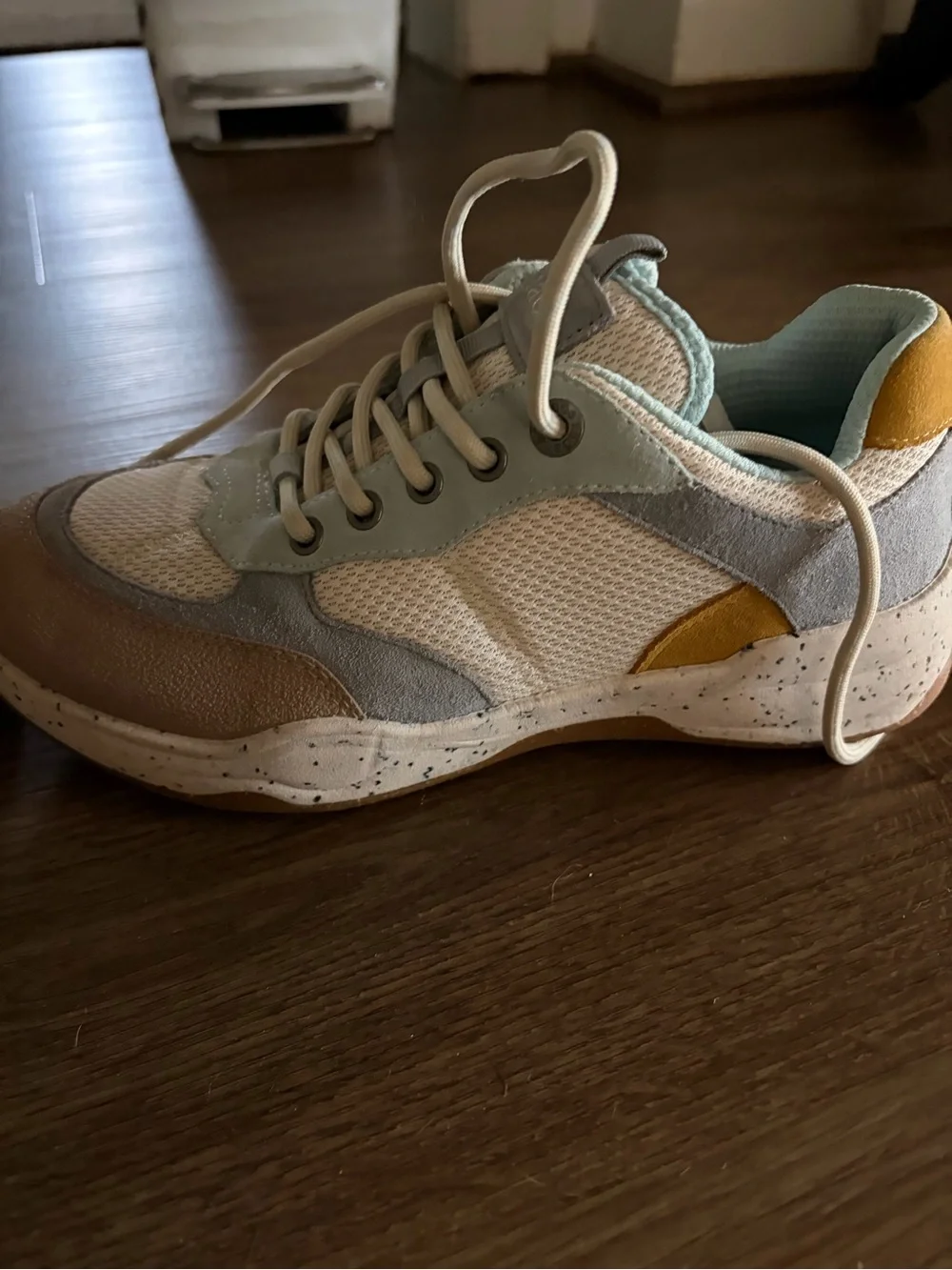 Taos Footwear Light Blue, Tan and Mustard Casual Sneakers